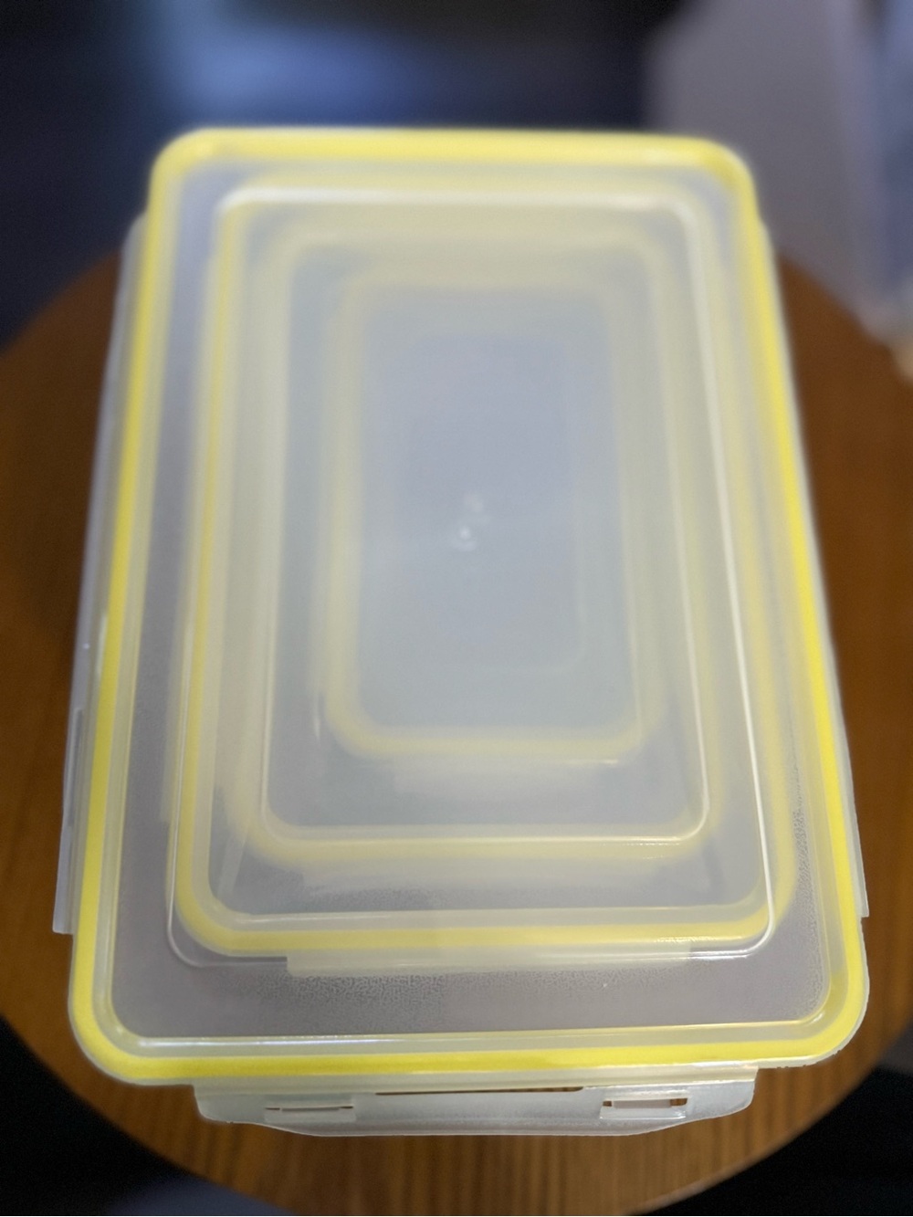 Yellow Silicone-Seal Food Storage Container Set -(4)